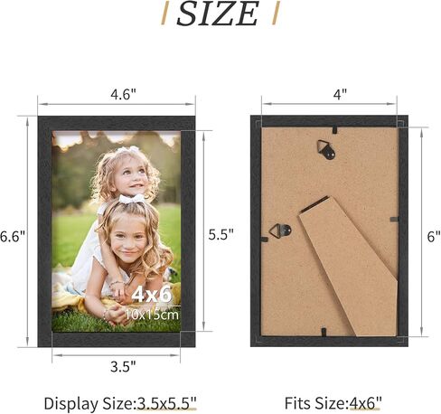 ATOBART 8x10 OAK إطار صور من الخشب الطبيعي، 2 حزمة إطارات صور من الزجاج الحقيقي معرض للتعليق على الحائط الأمامي للجدار وعرض الطاولة، مجموعة من 2 in Kuwait