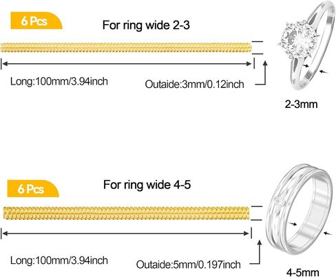 12 Pack Ring Sizer Adjuster for Loose Rings, 2 Sizes for Different Band Widths Soft Ring Size Adjuster,Invisible Ring Guards for Women and Men in Saudi Arabia