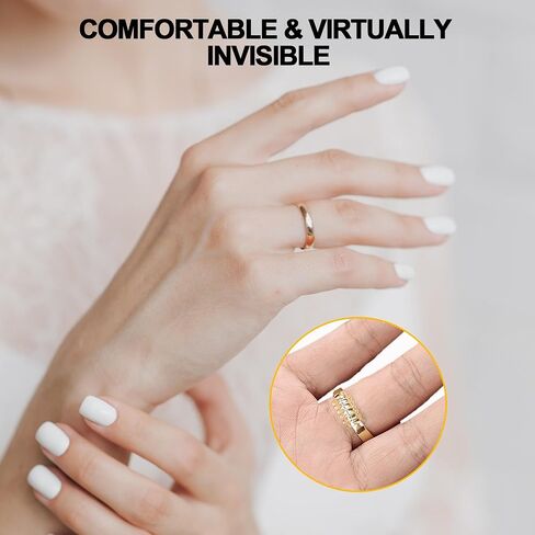 12 Pack Ring Sizer Adjuster for Loose Rings, 2 Sizes for Different Band Widths Soft Ring Size Adjuster,Invisible Ring Guards for Women and Men in Saudi Arabia