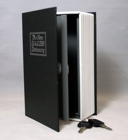 BlueDot Trading Dictionary Diversion Safe with Lock and (2) Keys Secret Book Safe with Faux Pages for Hidden Cash, Jewelry, Passports, or Other Valuables, Small, Green in Saudi Arabia