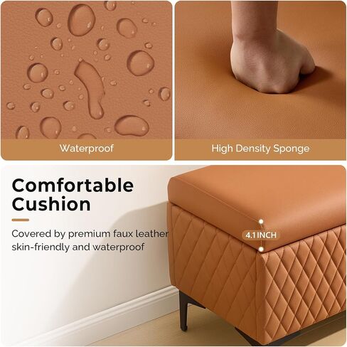 OmySalon Waiting Room Bench with Storage, Faux Leather Office Guest Chair Lobby Seating, Reception Furniture for Small Salon Barbershop Conference Business in Saudi Arabia