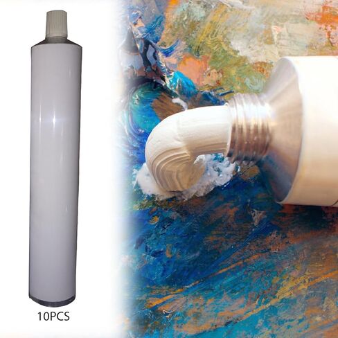 Empty Aluminum Paint Tubes Packing Sample Bottles Multifunctional Refillable Container for Handcream Storing Gouaches Artists, 10Pcs 120ml in Saudi Arabia