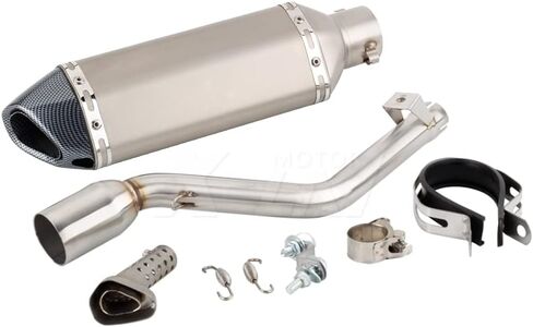 لـ Keeway TX 125 2012-2020 2021 TX125 لـ Enduro for SM 2012-2021 Escape أنبوب دراجة نارية سهل الارتداء مع وصلة متوسطة (الإصدار C) in Kuwait