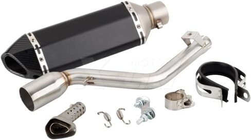 لـ Keeway TX 125 2012-2020 2021 TX125 لـ Enduro for SM 2012-2021 Escape أنبوب دراجة نارية سهل الارتداء مع وصلة متوسطة (الإصدار C) in Kuwait