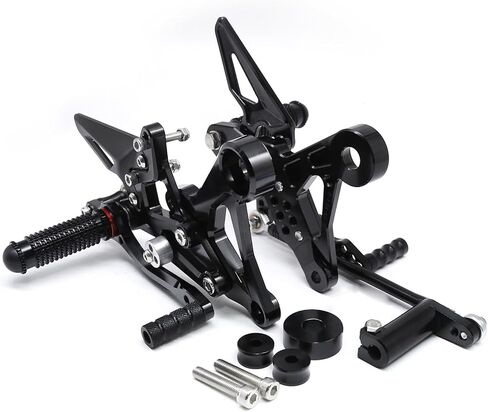 PROCNC دراجة نارية الألومنيوم Rearsets القدم أوتاد الخلفية مجموعات مسند القدمين صالح ل CFMOTO CF Moto XO-1 Papio 125 CF125 / XO-1 ABS (أسود) in Kuwait