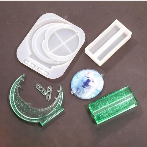 Fashionable Rotatable Sun and Moons Photo Frame Mold Sturdy Silicone Picture Display Storage Rack for Home in Saudi Arabia