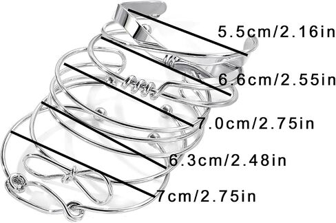 IFKM Gold Bangles Bracelets For Women, 14k Gold Plated Multi Layer Stackable Open Bracelet Set, Elegance Trendy Charms Non Tarnish Minimalist Textured Boho Jewelry Gift for Women in Saudi Arabia