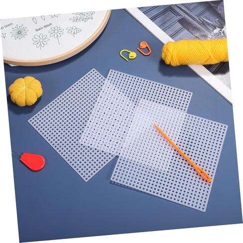 Angoily 3sets Canvas Sheets Flexible Crafting Sewing Pads for Cross Stitch Yarn Projects and DIY Embroidery Durable and Easy to Cut Mesh Crafting Tools 12pcs*3 in Saudi Arabia