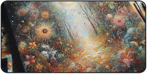Painter’s Canvas Desk Mat with Wild Splatters – Vibrant Colors for Your Workspace in Kuwait