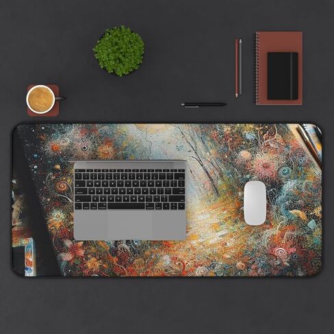 Painter’s Canvas Desk Mat with Wild Splatters – Vibrant Colors for Your Workspace in Kuwait