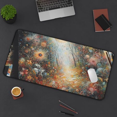 Painter’s Canvas Desk Mat with Wild Splatters – Vibrant Colors for Your Workspace in Kuwait