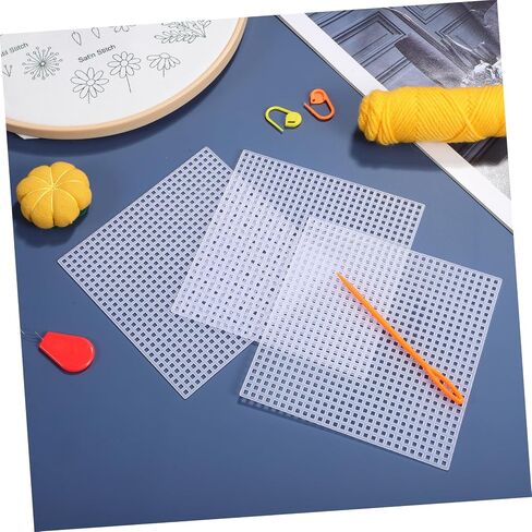 DOITOOL 2sets Crafting Mesh Sheets for Cross Stitch and Embroidery Knitting Canvas Pads Durable and Flexible for DIY Projects and Yarn Crafting 12pcs*2 in Saudi Arabia