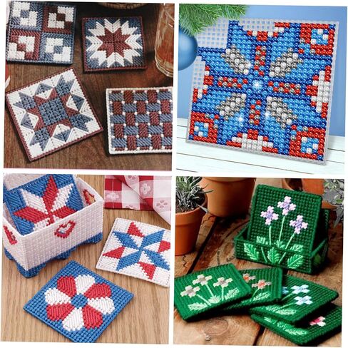 DOITOOL 2sets Crafting Mesh Sheets for Cross Stitch and Embroidery Knitting Canvas Pads Durable and Flexible for DIY Projects and Yarn Crafting 12pcs*2 in Saudi Arabia