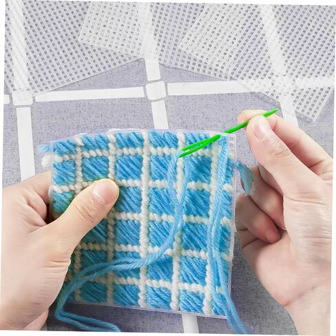 DOITOOL 2sets Crafting Mesh Sheets for Cross Stitch and Embroidery Knitting Canvas Pads Durable and Flexible for DIY Projects and Yarn Crafting 12pcs*2 in Saudi Arabia