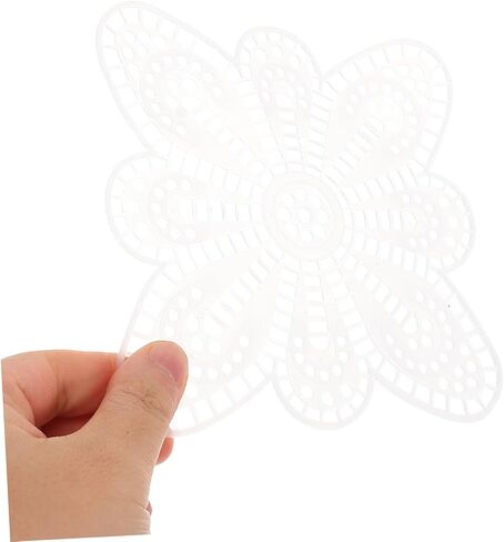 Gogogmee 15Pcs DIY Plastic Mesh Sheets for Crafting Versatile Embroidery Cross Stitching Pads with Unique Petal Shaped Design for Creative Projects in Saudi Arabia