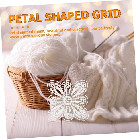 Gogogmee 15Pcs DIY Plastic Mesh Sheets for Crafting Versatile Embroidery Cross Stitching Pads with Unique Petal Shaped Design for Creative Projects in Saudi Arabia