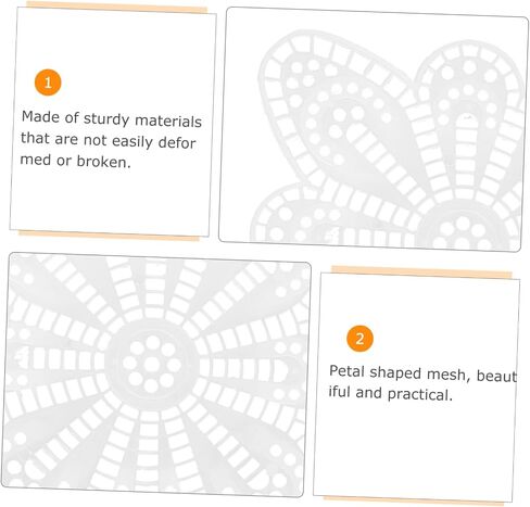 Gogogmee 15Pcs DIY Plastic Mesh Sheets for Crafting Versatile Embroidery Cross Stitching Pads with Unique Petal Shaped Design for Creative Projects in Saudi Arabia