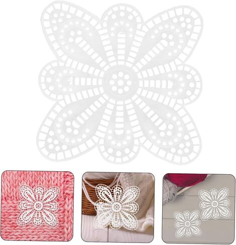 Gogogmee 15Pcs DIY Plastic Mesh Sheets for Crafting Versatile Embroidery Cross Stitching Pads with Unique Petal Shaped Design for Creative Projects in Saudi Arabia