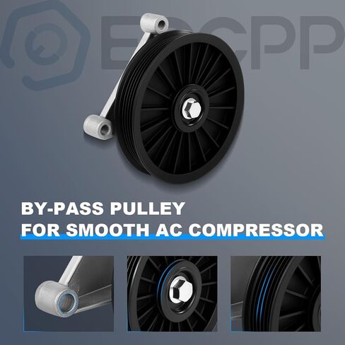 ECCPP A/C ضاغط تجاوز البكرة 34202 بديل متين لأداء التيار المتردد السلس يناسب 1989-1993 لبويك سنشري 3.3L in Saudi Arabia
