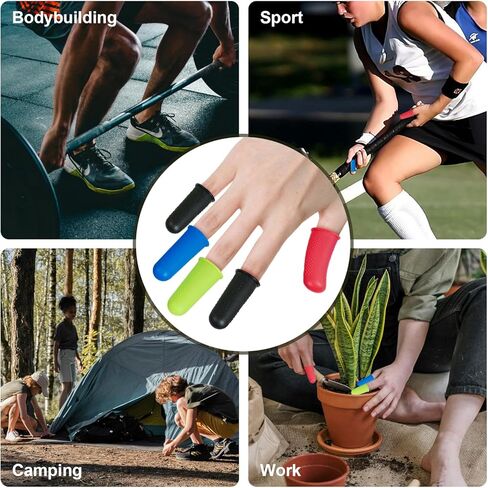 Finger Protectors 12 Pcs 3 Sizes, Rubber Fingers Tips, Silicone Finger Protectors, Silicone Finger Tip Protectors, for Embroidery, Sewing, Cutting, Hot Glue Gun, Sorting Task Etc (Black, S,M,L) in Kuwait