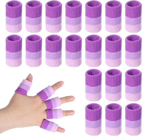 20PCS Finger Brace Compression Sleeves Crochet Finger Guard Thumb Splint Brace Support Elastic Fingers Tape Sport Fingers Cushion for Knitting Writing Basketball Baseball Sport in Kuwait