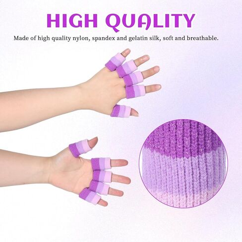 20PCS Finger Brace Compression Sleeves Crochet Finger Guard Thumb Splint Brace Support Elastic Fingers Tape Sport Fingers Cushion for Knitting Writing Basketball Baseball Sport in Kuwait