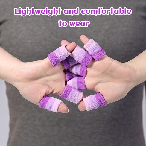 20PCS Finger Brace Compression Sleeves Crochet Finger Guard Thumb Splint Brace Support Elastic Fingers Tape Sport Fingers Cushion for Knitting Writing Basketball Baseball Sport in Kuwait