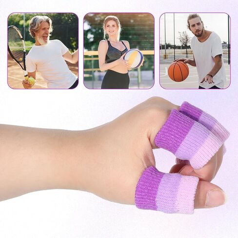 20PCS Finger Brace Compression Sleeves Crochet Finger Guard Thumb Splint Brace Support Elastic Fingers Tape Sport Fingers Cushion for Knitting Writing Basketball Baseball Sport in Kuwait