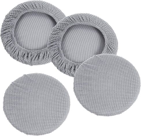 PATIKIL 11" Round Bar Stool Cover, 4 Pack Washable Elastic Stool Cushion Cover for Diameter 11"-14" Chair, Cream in Kuwait