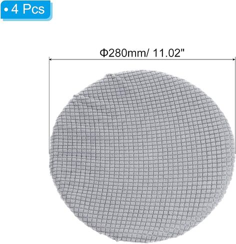 PATIKIL 11" Round Bar Stool Cover, 4 Pack Washable Elastic Stool Cushion Cover for Diameter 11"-14" Chair, Cream in Kuwait