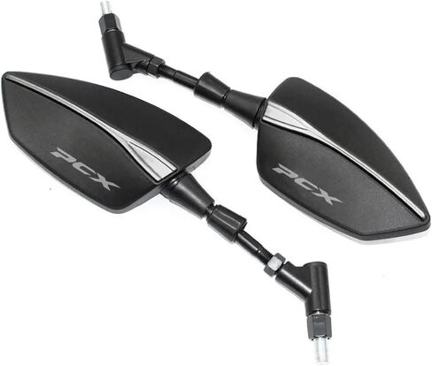 Compatible with PCX125 PCX 125 PCX150 PCX 150 PCX160 2016-2021 Motorcycle Handlebar Rear View Mirrors Blue Anti-Glare Mirror(Black) in Saudi Arabia