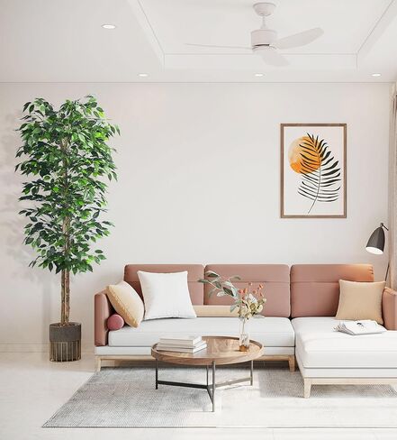 أشجار اللبخ الاصطناعية بطول 5 أقدام من HAIHONG بأوراق واقعية وجذع طبيعي، شجرة اللبخ الصناعي مع وعاء حضانة بلاستيكي، شجرة اللبخ المزيفة لديكور المنزل والمكتب والديكور الداخلي والخارجي (نوع جديد) in Kuwait