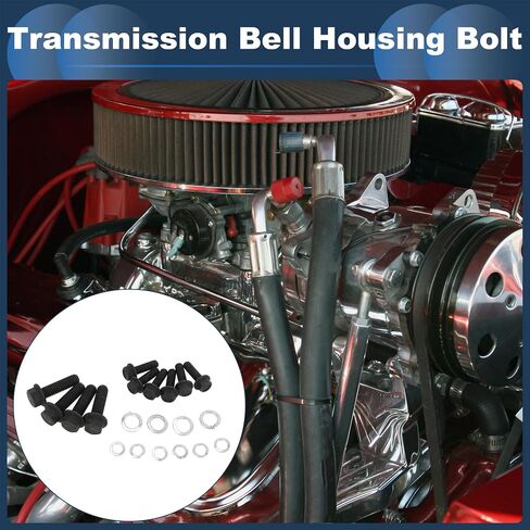 Manual Transmission Bell Housing Bolt Kit, for Chevrolet Camaro 1967-1981 4L60e Black, 1 Set in Saudi Arabia