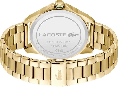 Lacoste Le Croc Men's Quartz Stainless Steel and Link Bracelet Watch, Color: Gold Plated (Model: 2011133) in Kuwait