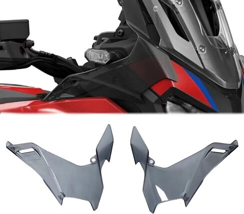 مناسبة لـ 2025 CRF1100L CRF 1100L CRF1100 L crf1100l تعديل النافذة الجانبية القياسية وملحقات منحرف الزجاج الأمامي للدراجات النارية 2024-2025. (رمادي) in Kuwait