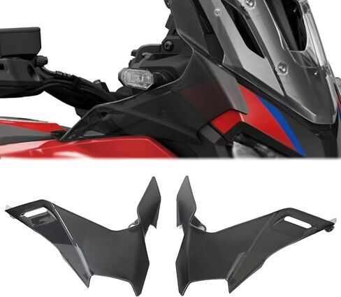 مناسبة لـ 2025 CRF1100L CRF 1100L CRF1100 L crf1100l تعديل النافذة الجانبية القياسية وملحقات منحرف الزجاج الأمامي للدراجات النارية 2024-2025. (رمادي) in Kuwait