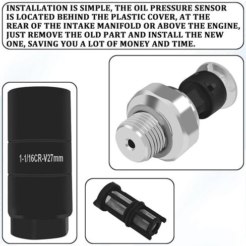 Oil Pressure Sensor Socket 12673134 Oil Pressure Switch Sending Unit for 2009-2020 Chevy Silverado 1500 2500 3500 4500 Tahoe Suburban Avalanche, GMC Savana Sierra Yukon, Cadillac CTS Escalade in Saudi Arabia
