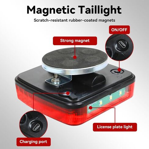 Wireless Trailer Lights Magnetic, Upgrade Rechargeable Wireless Trailer Tow Lights LED Kit, IP65 Waterproof, 10-Hour Battery Life, 100 FT Signal Synchronization for Towing Truck Camper RV Boat in Saudi Arabia