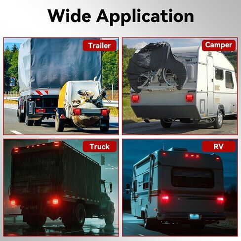 Wireless Trailer Lights Magnetic, Upgrade Rechargeable Wireless Trailer Tow Lights LED Kit, IP65 Waterproof, 10-Hour Battery Life, 100 FT Signal Synchronization for Towing Truck Camper RV Boat in Saudi Arabia
