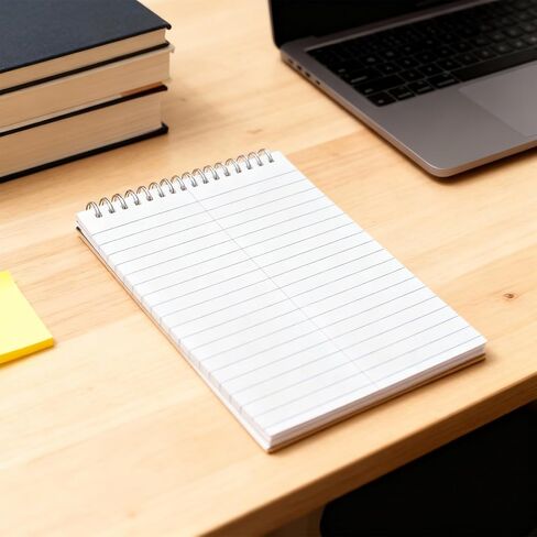 ZEONHEI 15 Pack 6x9 Inch Steno Spiral Notebooks, Top Bound Writing Pads, 80 Sheet White Paper for List Making, Assorted Neutral Covers in Saudi Arabia