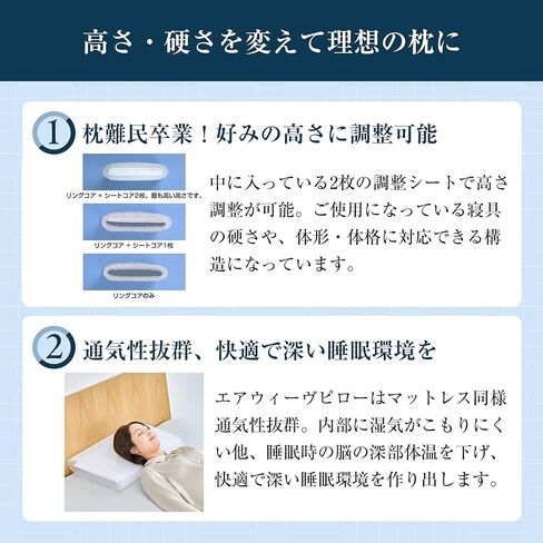 Airweave Pillow Form Standard | Adjustable height and hardness (Japan import) in Saudi Arabia