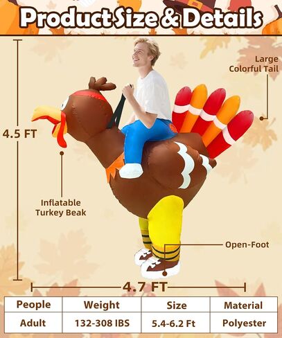 Camlinbo Inflatable Screaming Chicken Costume for Adults, Halloween Full Body Blow Up Costume Adults, Funny Halloween Inflatable for Cosplay Party Men Women in Saudi Arabia