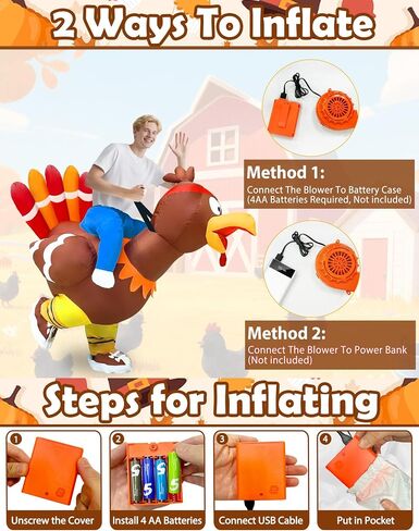 Camlinbo Inflatable Screaming Chicken Costume for Adults, Halloween Full Body Blow Up Costume Adults, Funny Halloween Inflatable for Cosplay Party Men Women in Saudi Arabia