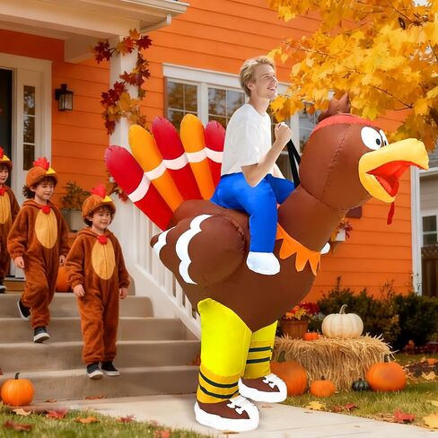 Camlinbo Inflatable Screaming Chicken Costume for Adults, Halloween Full Body Blow Up Costume Adults, Funny Halloween Inflatable for Cosplay Party Men Women in Saudi Arabia
