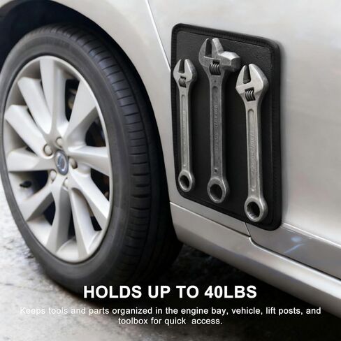 حصيرة أدوات مغناطيسية مرنة وحامل للميكانيكا، لوحة مغناطيسية احترافية غير قابلة للانزلاق مقاس 13 × 10 بوصة للأدوات، حصيرة مغناطيسية شديدة التحمل للمرآب وورش العمل وإصلاح السيارات (أسود) in Kuwait