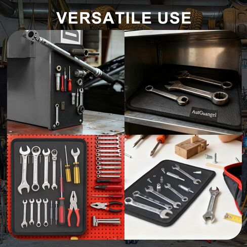 حصيرة أدوات مغناطيسية مرنة وحامل للميكانيكا، لوحة مغناطيسية احترافية غير قابلة للانزلاق مقاس 13 × 10 بوصة للأدوات، حصيرة مغناطيسية شديدة التحمل للمرآب وورش العمل وإصلاح السيارات (أسود) in Kuwait