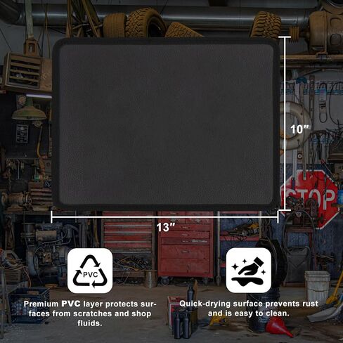 حصيرة أدوات مغناطيسية مرنة وحامل للميكانيكا، لوحة مغناطيسية احترافية غير قابلة للانزلاق مقاس 13 × 10 بوصة للأدوات، حصيرة مغناطيسية شديدة التحمل للمرآب وورش العمل وإصلاح السيارات (أسود) in Kuwait