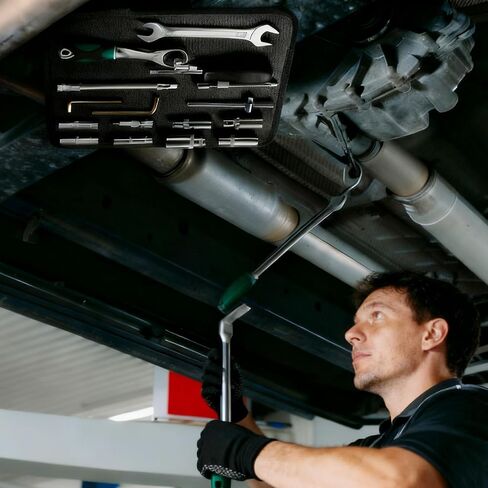 حصيرة أدوات مغناطيسية مرنة وحامل للميكانيكا، لوحة مغناطيسية احترافية غير قابلة للانزلاق مقاس 13 × 10 بوصة للأدوات، حصيرة مغناطيسية شديدة التحمل للمرآب وورش العمل وإصلاح السيارات (أسود) in Kuwait