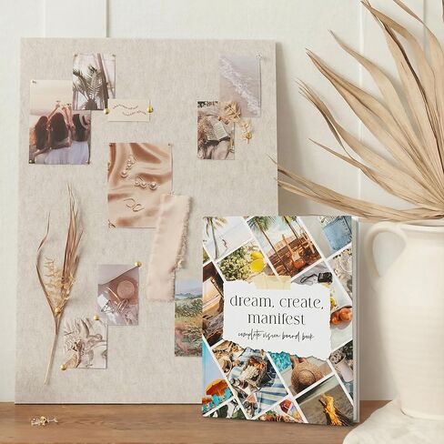 Inspirational Vision Board Kit – Complete Set with Vision Board Book & Felt Board, Motivational Pictures & Quotes to Map Your Goals & Dreams - The Perfect Supplies to Visualize Goal Setting & Success in Saudi Arabia
