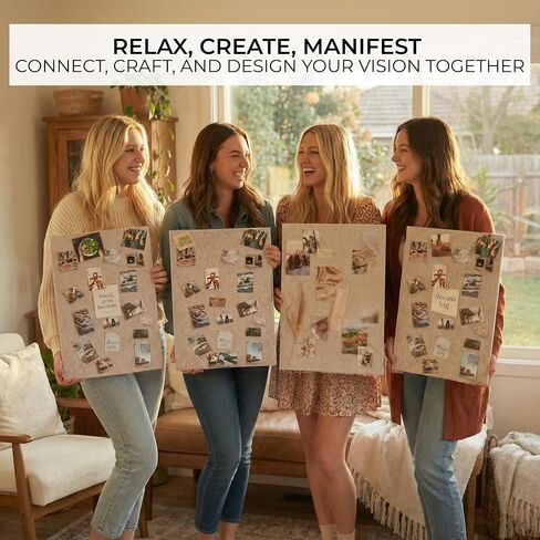 Inspirational Vision Board Kit – Complete Set with Vision Board Book & Felt Board, Motivational Pictures & Quotes to Map Your Goals & Dreams - The Perfect Supplies to Visualize Goal Setting & Success in Saudi Arabia